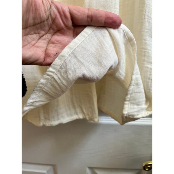 J Crew Factory New Cotton Ivory Gauze Ruffle Trim Sleeveless Top Medium - Picture 10 of 14